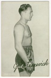 Gus Lesnevich - c. 1940's Boxing Exhibit Card