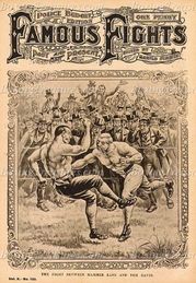 Hammer Lane vs. Tom Davis - Bare-Knuckle Boxing Archive Print - c. 1850