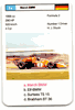 Hans-Joachim Stuck 3a - 1975 FX Schmid "Racing Cars - Top Trumps" Formula 2 Auto Racing Card