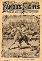 Harry Lancaster vs. Jack Johnson Of Paddington - Bare-Knuckle Boxing Archive Print - c. 1815
