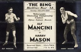 Harry Mason vs. Alf Mancini - Archive Print - 1930