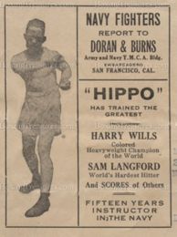 Hippo Burns training ad - Archive Print - c. 1919