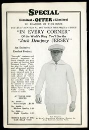 Jack Dempsey - Vintage 1930 The "Jack Dempsey Jersey" Everlast Advertisement