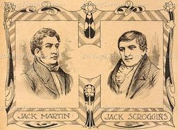 Jack Scroggins vs. Jack Martin - Bare-Knuckle Boxing Archive Print - c. 1818