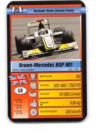 Jenson Button 1A - 2010 Ravensburger "Pole Position - Super Trumpf" Formula 1 Racing Card