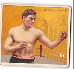 Jim Stewart - T-218 Tobacco Boxing Card Mecca Factory No. 30