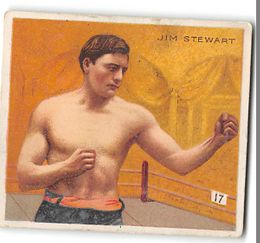 Jim Stewart - T-218 Tobacco Boxing Card Mecca Factory No. 649