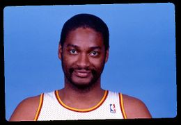 Joe Barry Carroll - 1988-89 NBA Color Photo Slide - Houston Rockets
