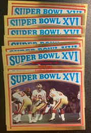 Joe Montana (2nd Year Card) #9 Super Bowl XVI Foil Card 49'ers vs. Bengals - 1982 Topps Stickers (Lot of 10)