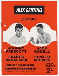 Johnny Prescott vs. Franco Badalassi, Jack Bodell vs. Renato Moraes - On-site program - September 21, 1966