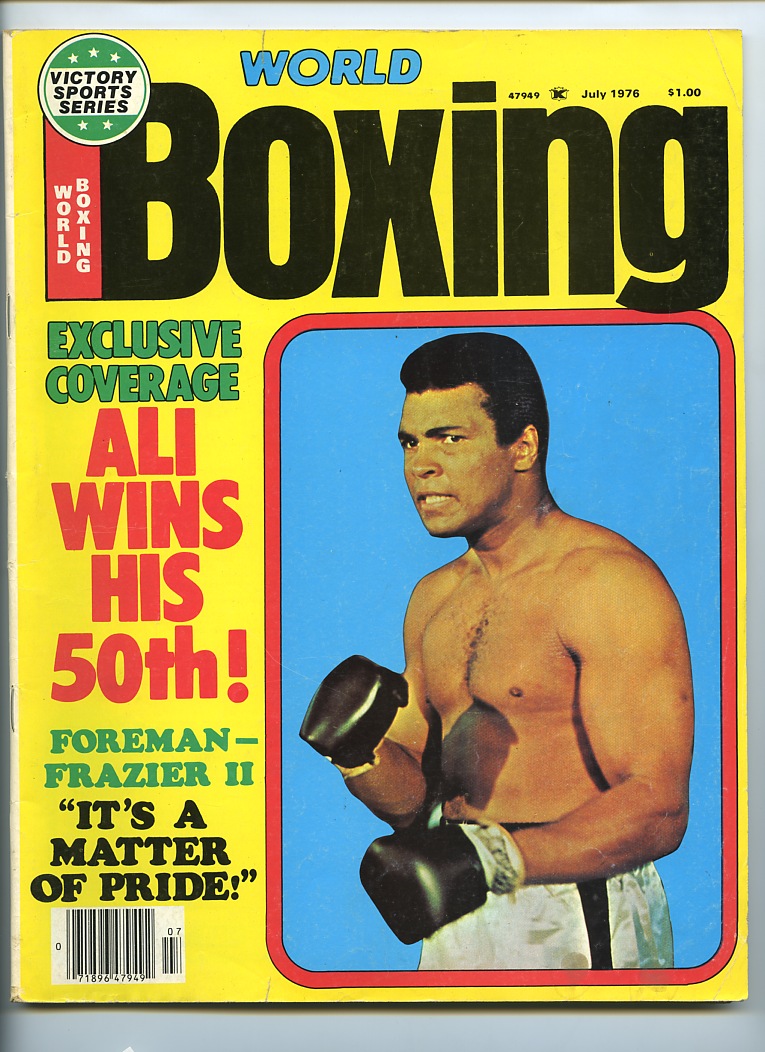 July 1976 World Boxing magazine Muhammad Ali on cover
