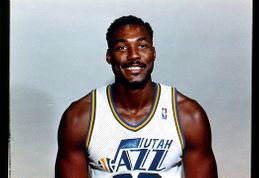 Karl Malone - 1988-89 NBA Color Photo Slide - Utah Jazz