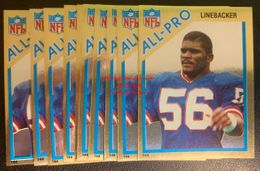 Lawrence Taylor (Rookie) #144 All-Pro Foil Card - 1982 Topps Stickers (Lot of 10)