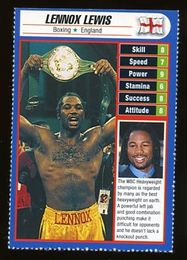 Lennox Lewis - 1998 International Sports Stars Boxing Card by Sported! Magazine
