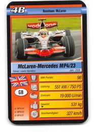 Lewis Hamilton 4B - 2010 Ravensburger "Pole Position - Super Trumpf" Formula 1 Racing Card