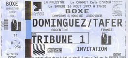 1997 Marcelo Fabian Dominguez vs. Akim Tafer Onsite Boxing Ticket - WBC World Cruiserweight Title - France