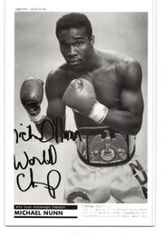 MICHAEL NUNN Vintage c. 1993 Japan World Boxing Card Photo Premium #134