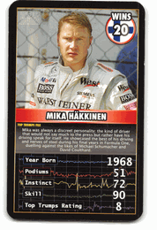 Mika Hakkinen - 2016 Top Trumps "Grand Prix Heroes" Formula 1 Racing Card