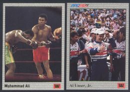 Muhammad Ali & Al Unser Jr. - 1991 All World "AW" Promotional Trading Card