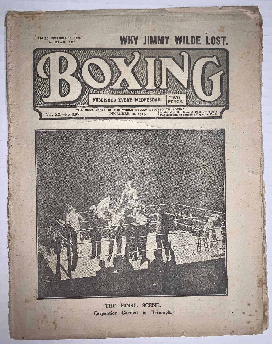 Boxing 1900's20's British Weekly Publication