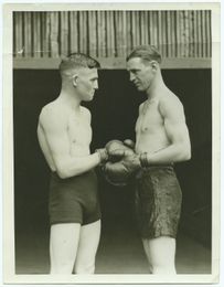 1932 BOBBY BLAY vs CECIL COMO Vintage Boxing Photograph SYDNEY, AUSTRALIA