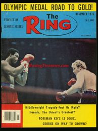 1976 November - The Ring Magazine - George Foreman and Scott LeDoux