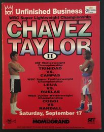 1994 JULIO CESAR CHAVEZ vs MELDRICK TAYLOR 2 Boxing Program FELIX TRINIDAD vs YORY BOY CAMPAS