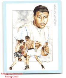 Sugar Ray Robinson - 1991 Victoria Gallery "Boxing Champions 2nd Series" Boxing card (Blue back)