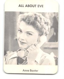 ANNE BAXTER All About Eve c.1973 Vintage Movie Moguls Star Agency Game Card