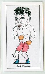 Jack Dempsey (white background) - 2000 W.R. Priddy Antiques "50 Fighting Champions" Boxing Card