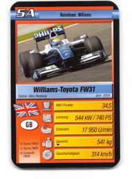 Nico Rosberg 5A - 2010 Ravensburger "Pole Position - Super Trumpf" Formula 1 Racing Card