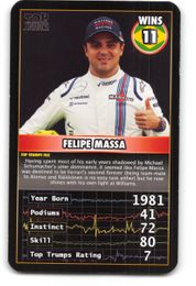 Felipe Massa - 2016 Top Trumps "Grand Prix Heroes" Formula 1 Racing Card