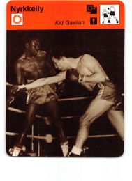 Kid Gavilan (vs. Peter Waterman) -  1979 Sportscaster Boxing Card - Finland Version "Nyrkkeily"