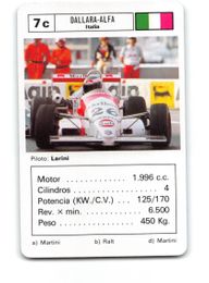 Nicola Larini 7c - 1988 H. Fournier "Gran Prix" Formula 1 / Grand Prix Auto Racing Card