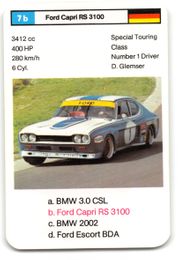 Dieter Glemser 7b - 1975 FX Schmid "Racing Cars - Top Trumps" Auto Racing Card