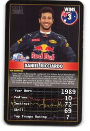 Daniel Ricciardo - 2016 Top Trumps "Grand Prix Heroes" Formula 1 Racing Card