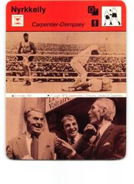 Jack Dempsey vs. Georges Carpentier - 1977 Sportscaster Boxing Card - Finland Version "Nyrkkeily"