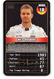 Nico Rosberg - 2016 Top Trumps "Grand Prix Heroes" Formula 1 Racing Card