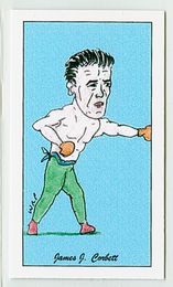 James J. Corbett - 2000 W.R. Priddy Antiques "50 Fighting Champions" Boxing Card
