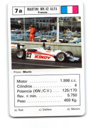 Denis Morin 7a - 1988 H. Fournier "Gran Prix" Formula 1 / Grand Prix Auto Racing Card