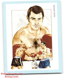 Alan Minter - 1991 Victoria Gallery "Boxing Champions 2nd Series" Boxing card (Blue back)