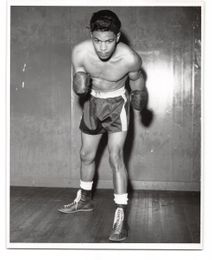 c. 1950's LARRY BAKER Vintage Boxing Photograph WELTERWEIGHT Mount Vernon, NY
