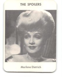 MARLENE DIETRICH The Spoilers c. 1973 Vintage Movie Moguls Star Agency Game Card