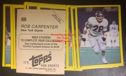 Rob Carpenter #88 New York Giants - 1982 Topps Stickers (Lot of 15)