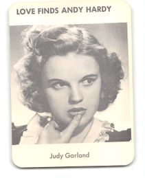 JUDY GARLAND Love Finds Andy Hardy c. 1973 Movie Mogul Star Agency Game Card