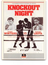 DANNY WINTERS vs. KARAMA LEOTA - 1989 Showboat Boxing Event Card by KO Cards