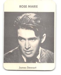 JIMMY STEWART Rose Marie c. 1973 Vintage Movie Moguls Star Agency Game Card