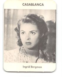 INGRID BERGMAN Casablanca c. 1973 Vintage Movie Mogul Star Agency Game Card