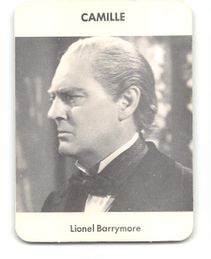 LIONEL BARRYMORE Camille c. 1973 Vintage Movie Moguls Star Agency Game Card
