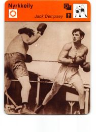 Jack Dempsey - 1978 Sportscaster Boxing Card - Finland Version "Nyrkkeily"